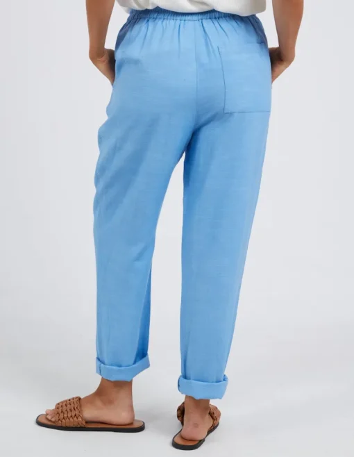 Elm - Clem Relaxed Pant - Azure Blue - Womens Fashion