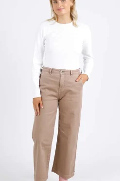 Elm - Scarlet Wide Leg Pant - Mocha - Womens Fashion