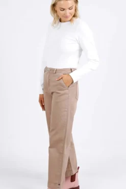 Elm - Scarlet Wide Leg Pant - Mocha - Womens Fashion
