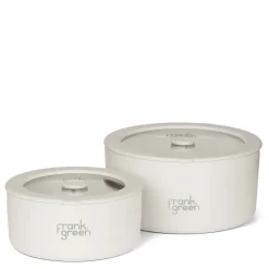 Frank Green - Cloud Stainless Steel Bowls with Glass Lids (2 Pack) - 700ml & 1500ml