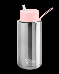 Frank Green - 34oz / 1L - Chrome Silver 1L / 34oz Straw Lid