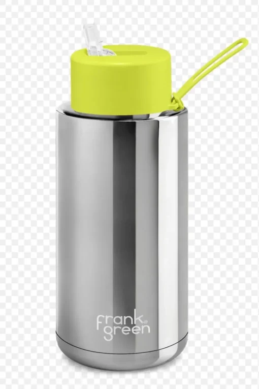 Frank Green - 34oz / 1L - Chrome Silver 1L / 34oz Straw Lid
