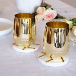 Gold Half-Hammered Glasses