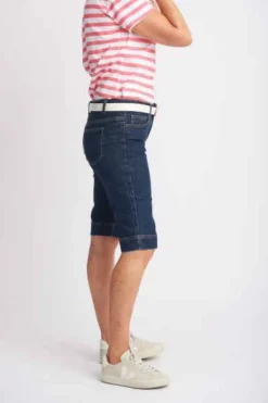 Goondiwindi Cotton - Denim Knee Length Shorts - Indigo Blue - Womens Fashion