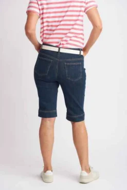 Goondiwindi Cotton - Denim Knee Length Shorts - Indigo Blue - Womens Fashion