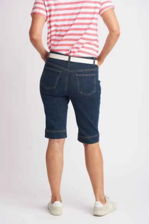 Goondiwindi Cotton - Denim Knee Length Shorts - Indigo Blue - Womens Fashion