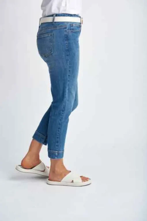 Goondiwindi Cotton - Denim Cropped Jean - Light Blue - Womens Fashion