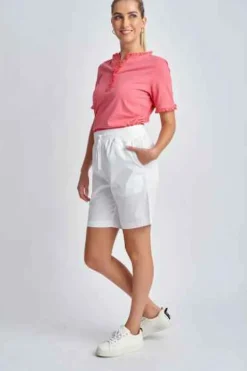 Goondiwindi Cotton - Relaxed Cotton Shorts - White - Womens Fashion