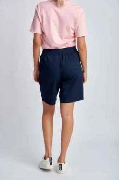 Goondiwindi Cotton - Relaxed Cotton Shorts - Navy - Womens Fashion