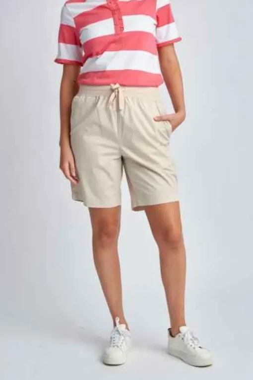Goondiwindi Cotton - Relaxed Cotton Shorts - Beige - Womens Fashion (1)