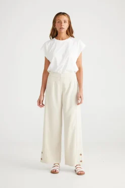 Holiday - Harriet Pants - Ecru - Womens Fashion