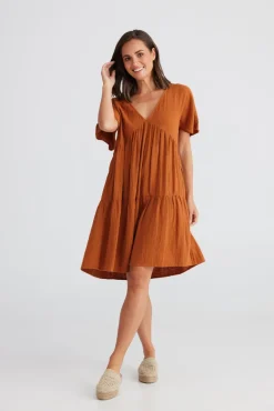 Holiday - Lola Dress - Copper - Womens Fashion