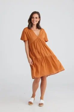 Holiday - Lola Dress - Copper - Womens Fashion