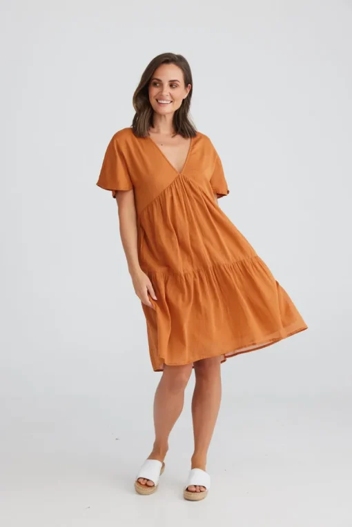 Holiday - Lola Dress - Copper - Womens Fashion