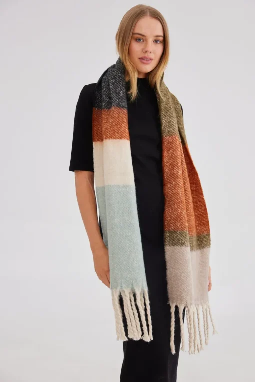 Hunter Scarf - Olive + Copper