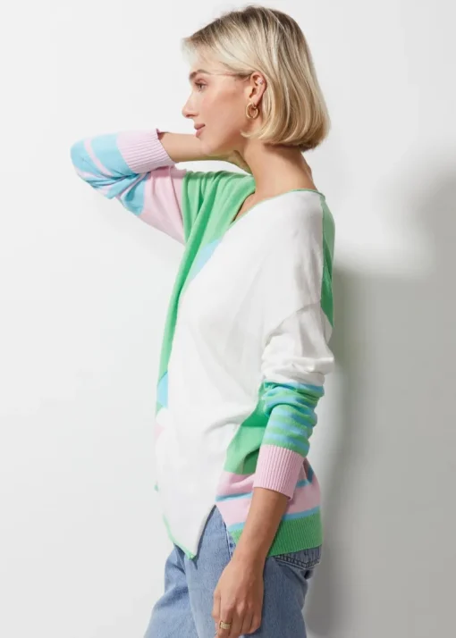 Intarsia Squares Knit | Butterfly