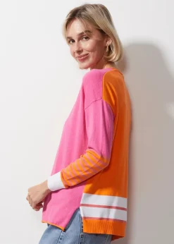 Intarsia Squares Knit | Sunset