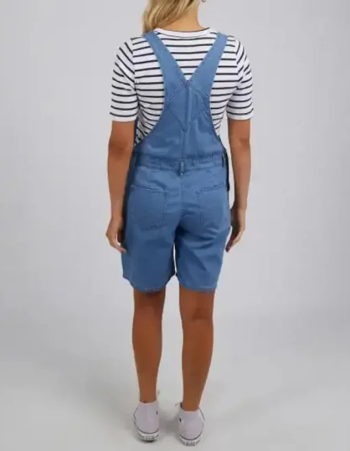 Matilda Short Overalls | Mid Blue Wash