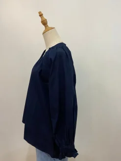 Millie Ruffle Sleeve l Navy