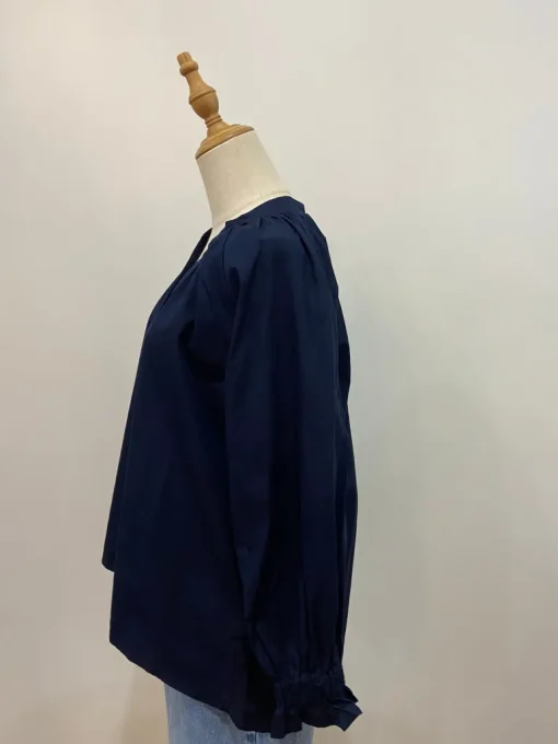 Millie Ruffle Sleeve l Navy
