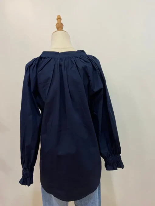 Millie Ruffle Sleeve l Navy