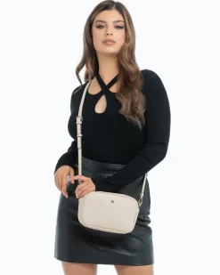 MONICA CAMERA CROSSBODY BAG - Nude
