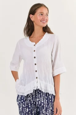 Namastai - N70 Top - White - Womens Fasion