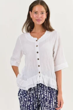 Namastai - N70 Top - White - Womens Fasion