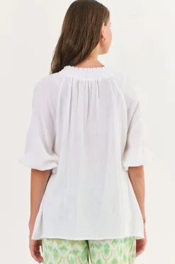 Namastai - NAM32 Top - White - Womens Fasion