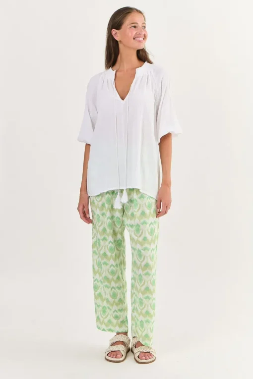 Namastai - NAM32 Top - White - Womens Fasion