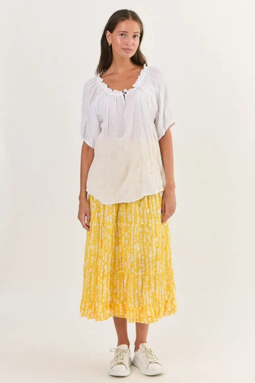 Namastai - P105 Top - White - Womens Fashion