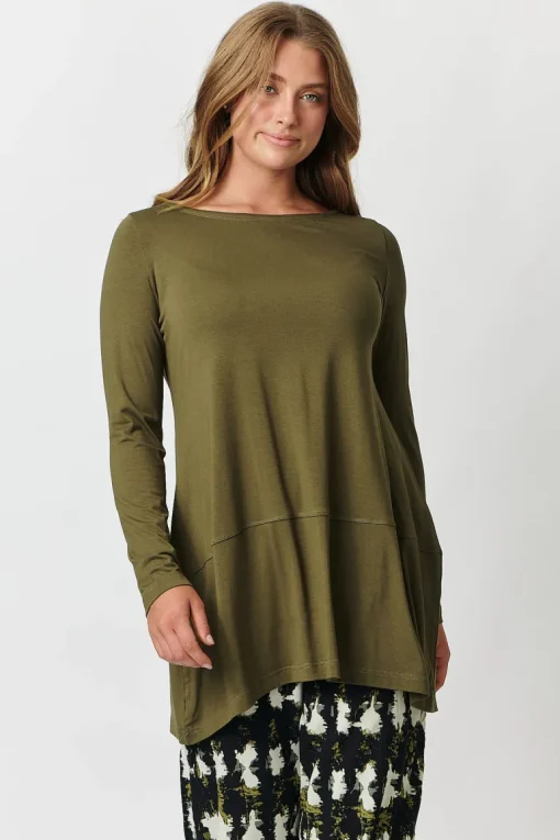 Namastai -Abigail Top - Khaki - Womens Fashion