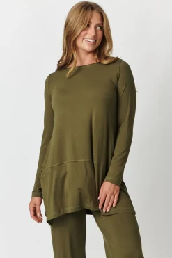 Namastai -Abigail Top - Khaki - Womens Fashion