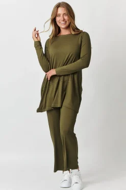 Namastai -Abigail Top - Khaki - Womens Fashion
