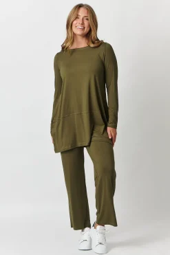 Namastai -Abigail Top - Khaki - Womens Fashion