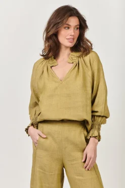 Olive Et Julie - Helena Top - Moss - Womens Fashion