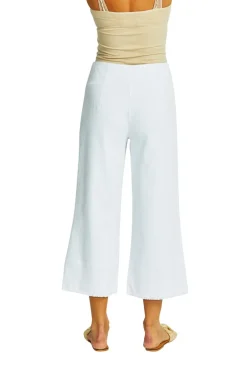 Ping Pong - Ava Pull on Linen Pants - White - Womens Fashion