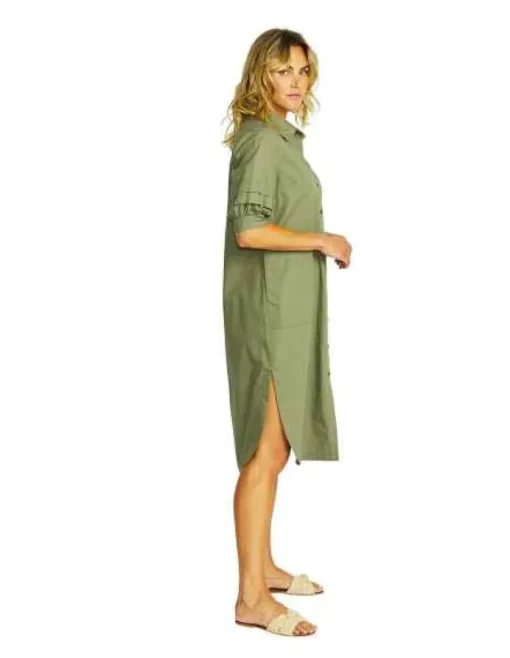 Ping Pong - Harley Shirt Dress - Khaki - Womens Fashion
