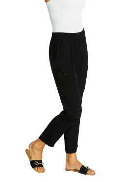 Ping Pong - Helen Slinky Cargo Pant - Black - Womens Fashion