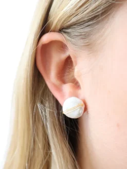 Ruby Earrings Pearl