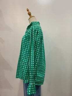Sal & Lou - Amelia Shirt - Green Gingham - Womens Fashion