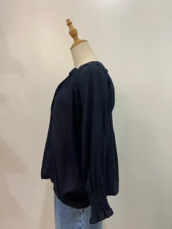 Sal + Lou - Chelsea Top - Navy Linen - Womens Fashion