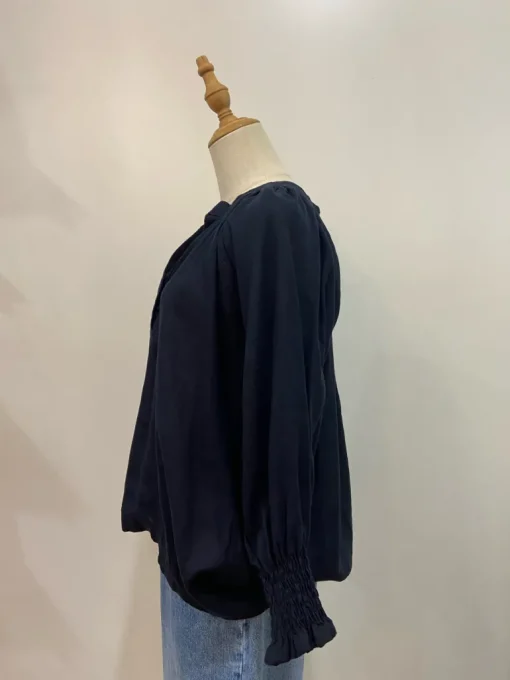 Sal + Lou - Chelsea Top - Navy Linen - Womens Fashion