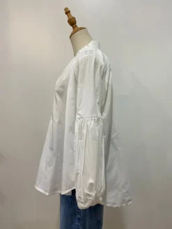 Sal & Lou - Lucy Frill Top - White - Womens Fasion