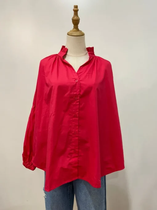 Sal & Lou - Lucy Frill Top - Pink - Womens Fashion