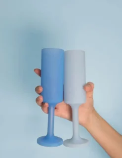 Seff | Sky + Kingfisher | Champagne Flutes
