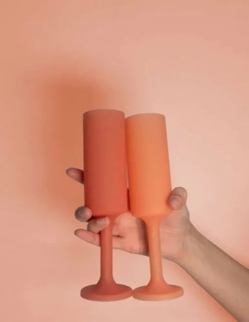 Seff | Terra + Peach | Champagne Flutes