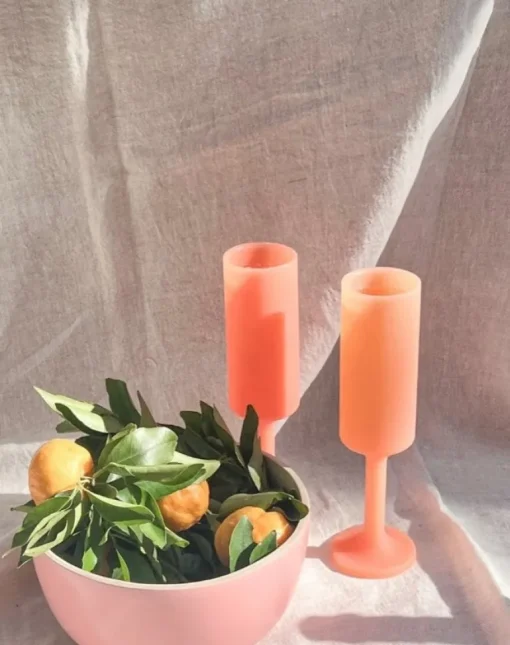 Seff | Terra + Peach | Champagne Flutes