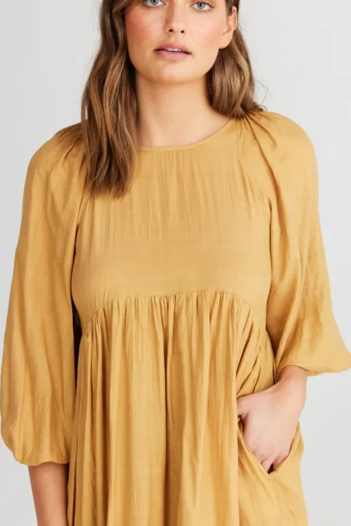 Shanty - Angel Wings Dress - Saffron Silk Womens Fashion