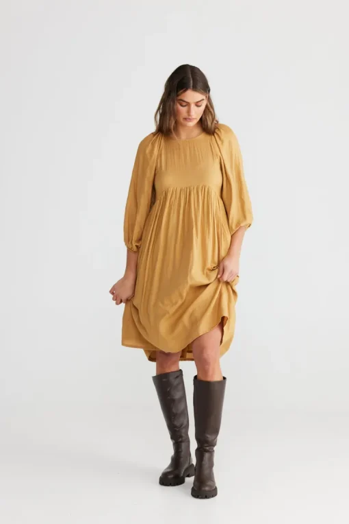Shanty - Angel Wings Dress - Saffron Silk Womens Fashion